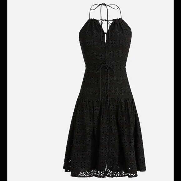J. Crew Black Eyelet Dress - Picture 1 of 9